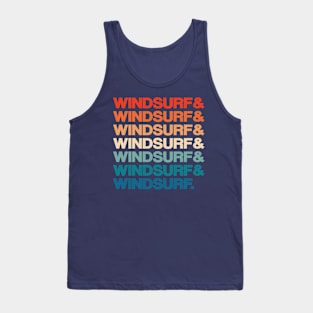 Windsurf Vintage Retro 70s 80s Colors Text Design Tank Top